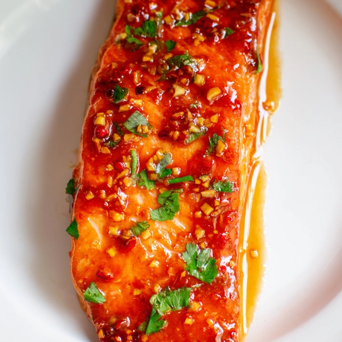 Just-baked salmon with a glossy blood orange glaze, ready to serve alongside your favorite grains or roasted vegetables.