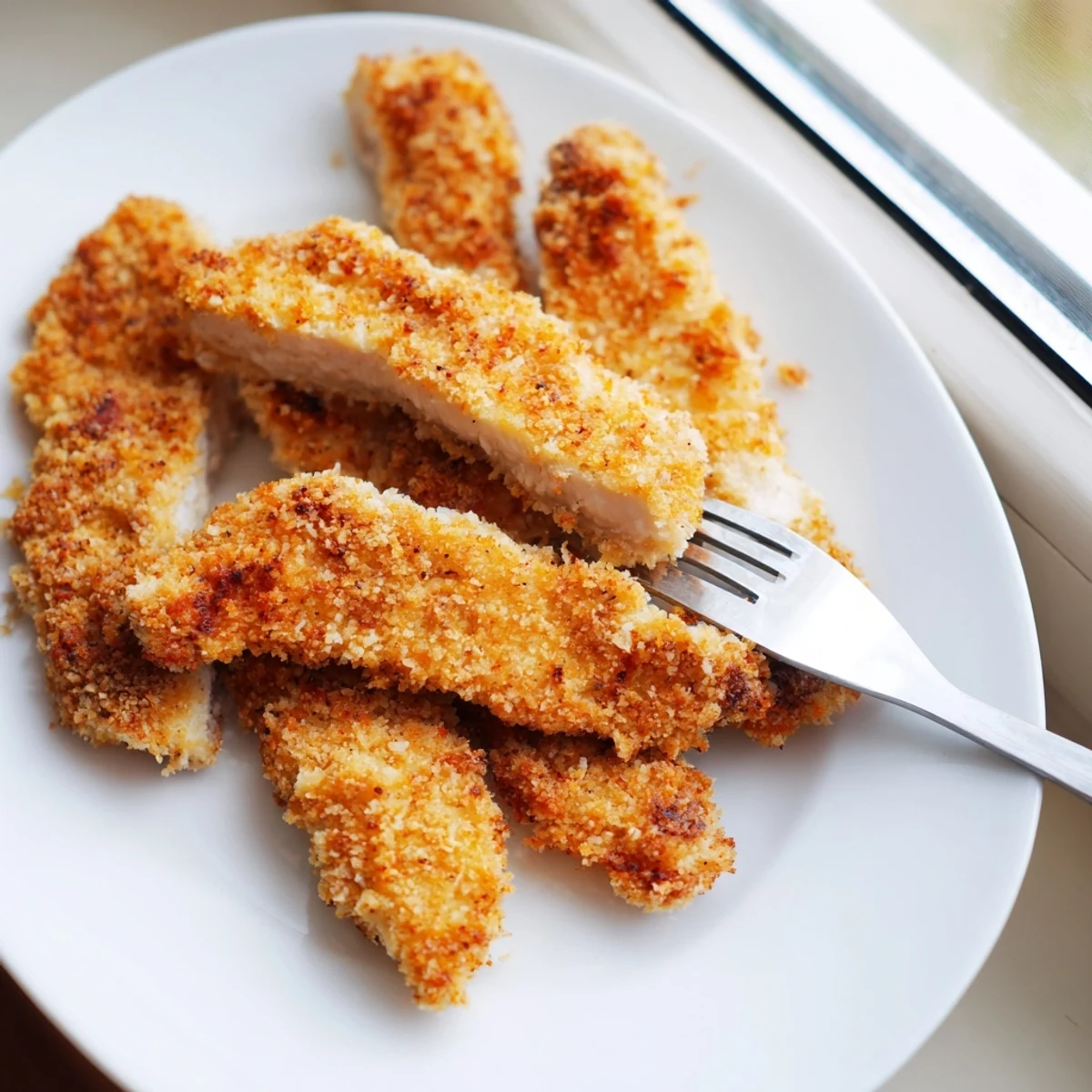 These crunchy Panko Crusted Chicken Strips look perfect for a family dinner or party.