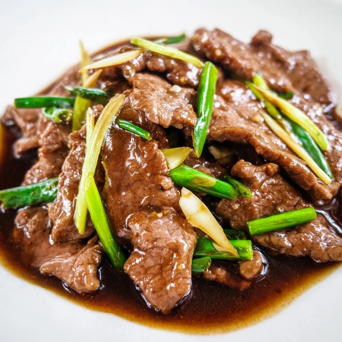 Tender slices of Beef With Oyster Sauce and colorful vegetables in a glossy sauce, served over steamed rice.