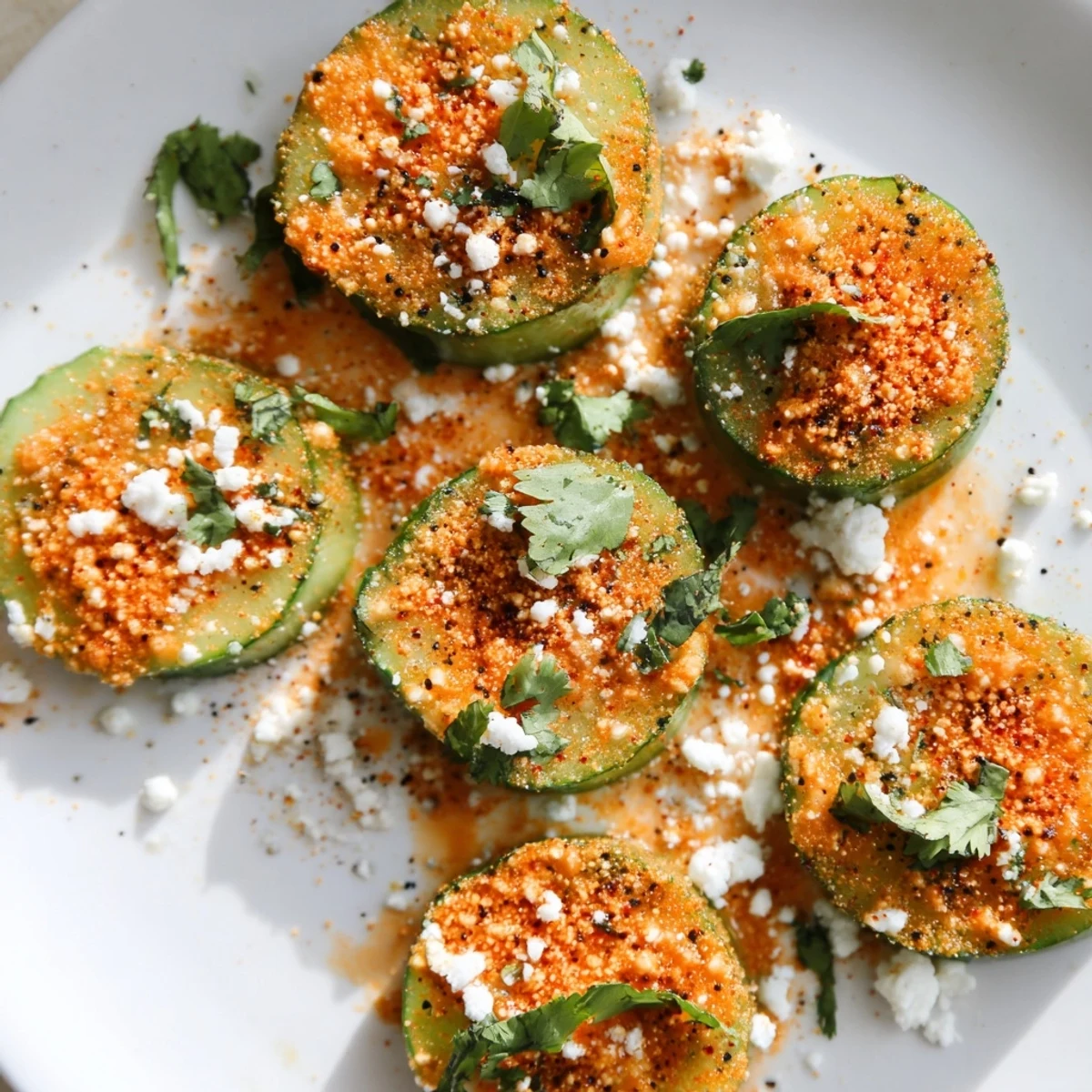 Fresh Mexican style cucumbers coated in tangy lime juice and spicy chili powder