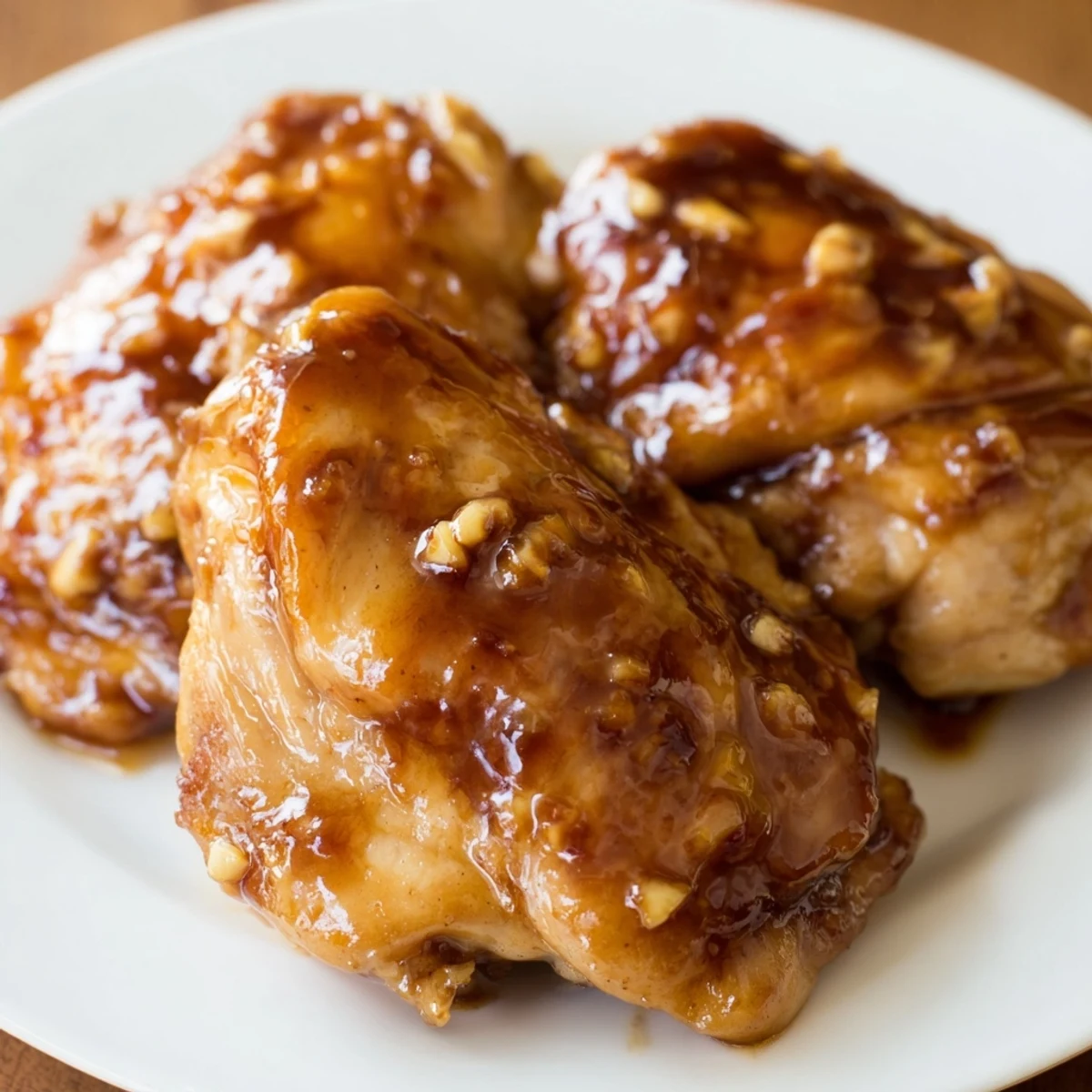 One-pan meal featuring tender honey garlic chicken over perfectly seasoned roasted sweet potato cubes