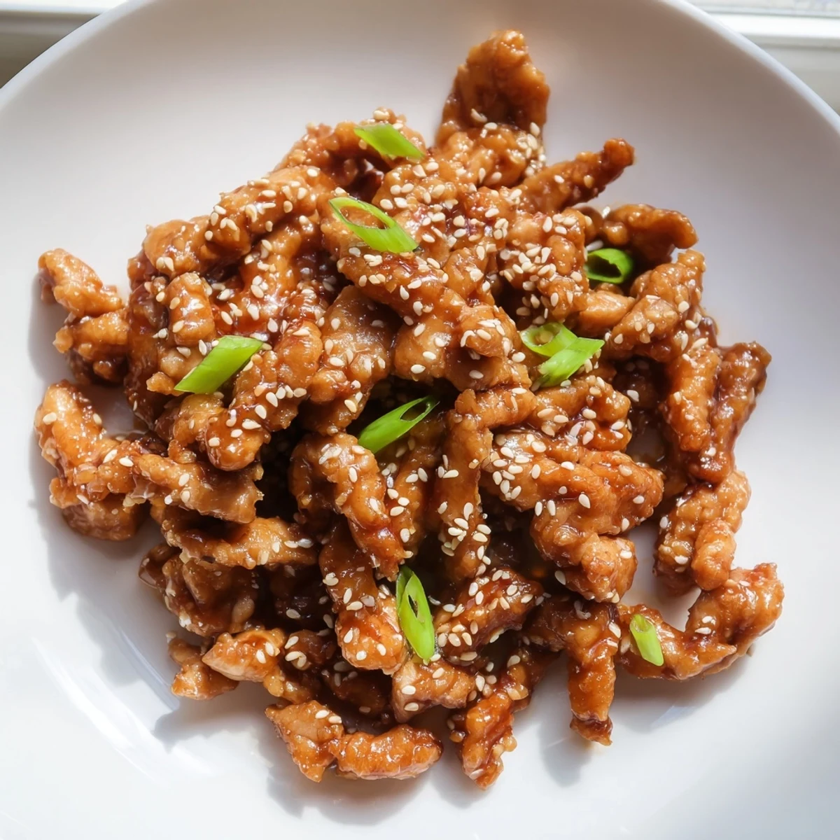 Easy slow cooker chicken coated in glossy teriyaki glaze served over fluffy white rice