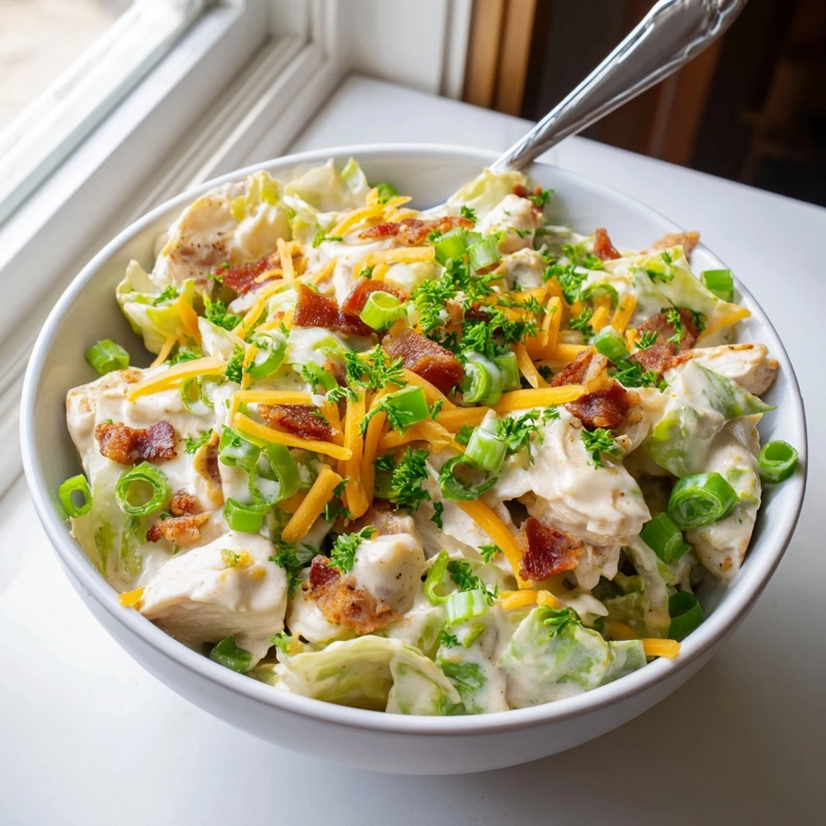 Creamy Chicken Bacon Ranch Cabbage Bowls