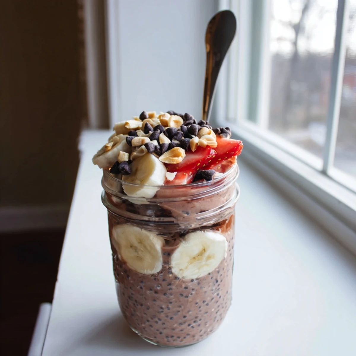 Chocolate Peanut Butter Overnight Oats