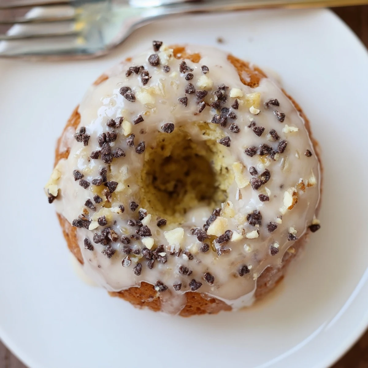 Warm Banana Donuts glazed and stacked on a wire rack, golden aroma