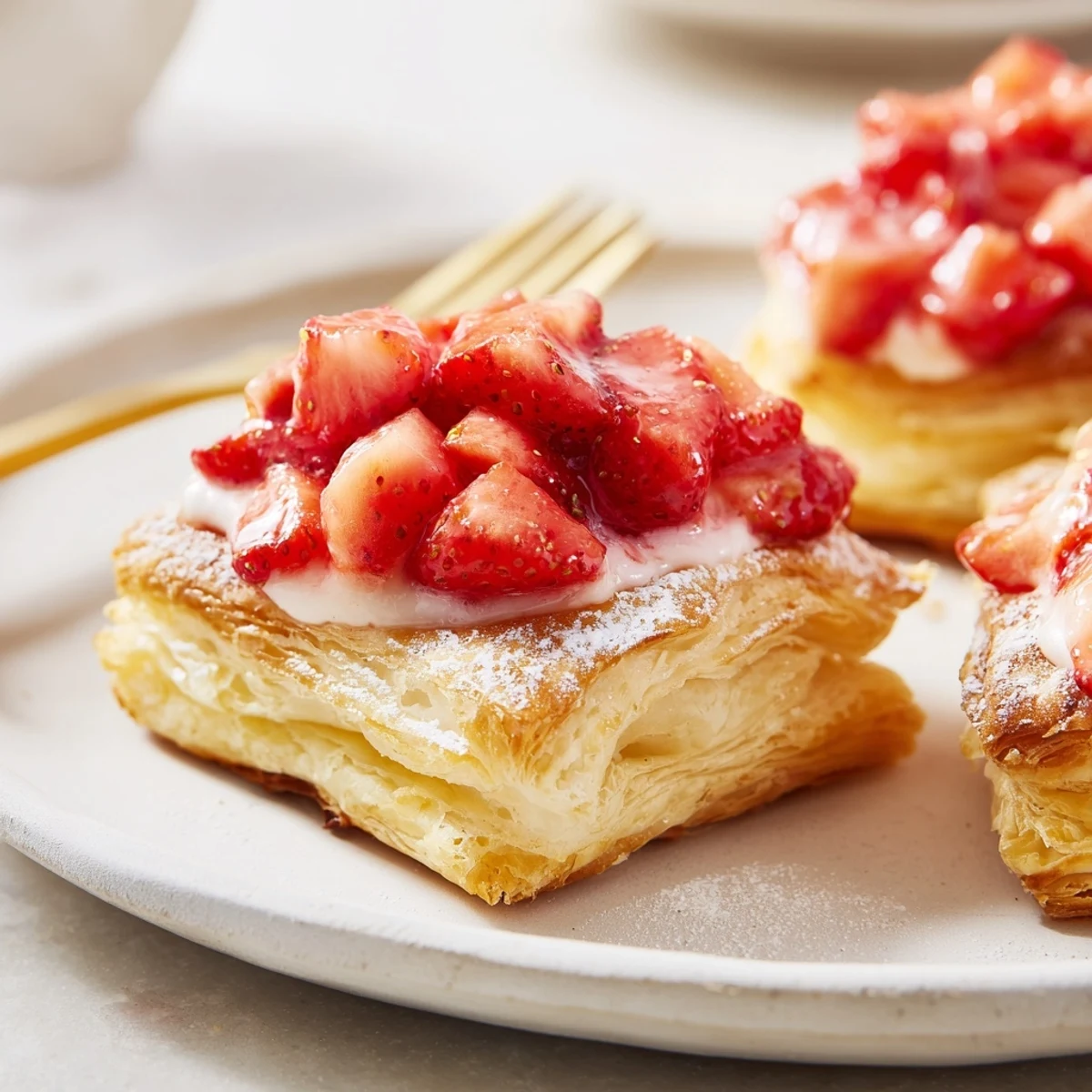 Fresh baked Strawberry Danish Recipe cooling on rack, aromatic and perfect for brunch