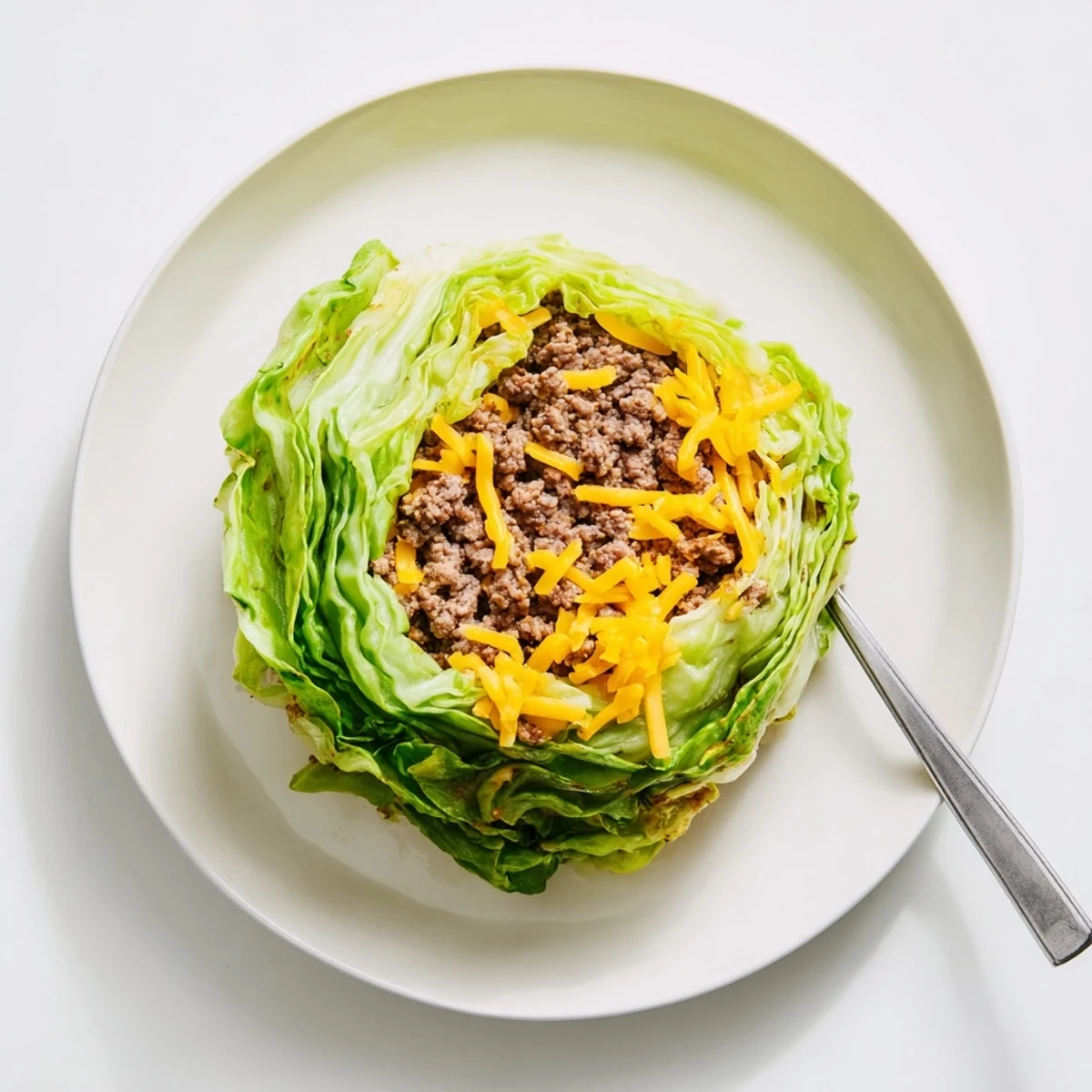 Savory oven baked cabbage burger served hot with crispy edges and aromatic spices