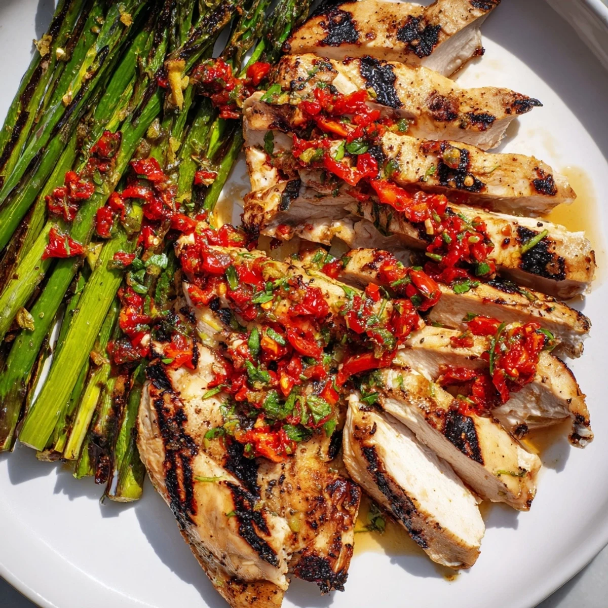 Grilled Asparagus Chicken Calabrian