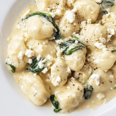 Creamy Gnocchi With Spinach And Feta